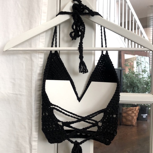 Bohemian Crochet Crop Top Handmade - Picture 4 of 4